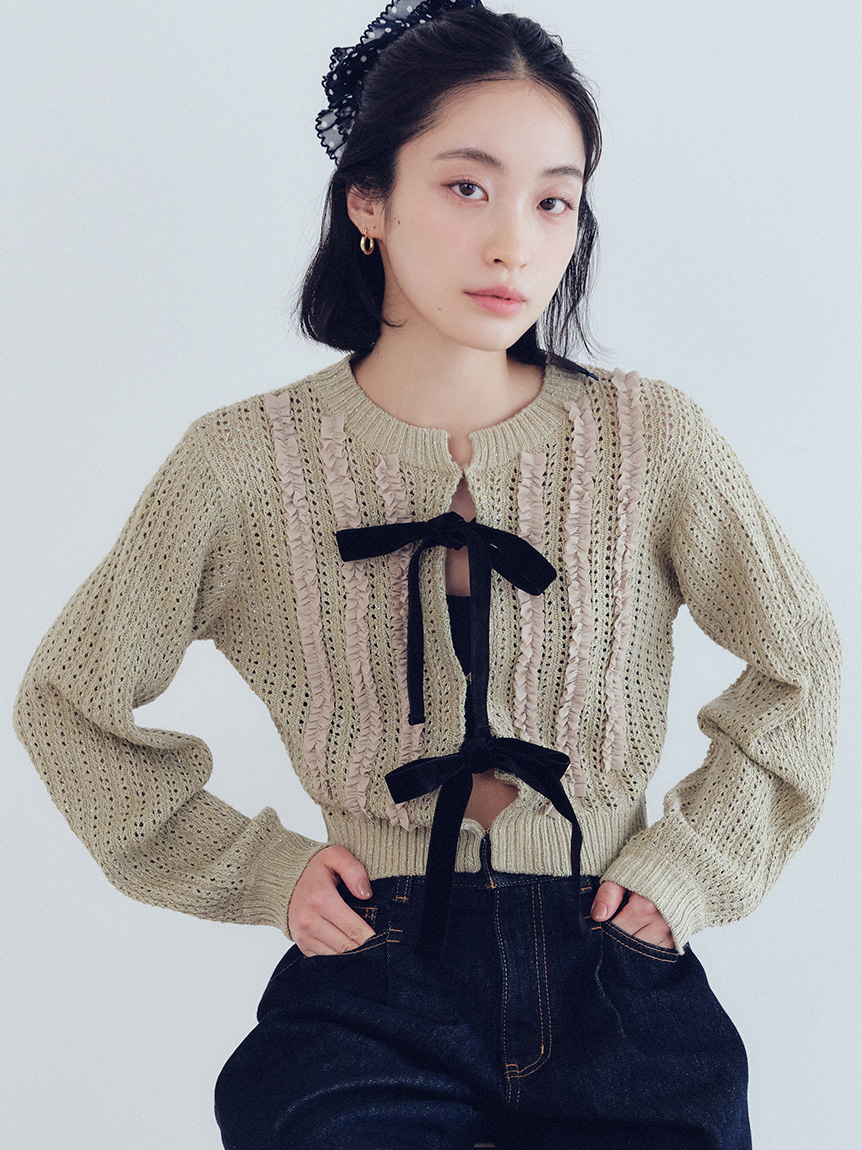 リリーブラウン　LILY BROWN ベロアリボンカーディガン専用です❣️ LILY BROWN (12%OFF) Lily Brown / リリーブラウン ベロアリボン