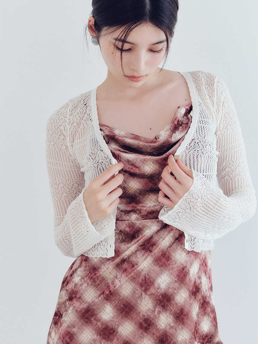 LILYBROWN リリーブラウン セミシアーニットカーディガン¥11,880 リリーブラウン LILY BROWN セミシアーニットカーディガン （BLK