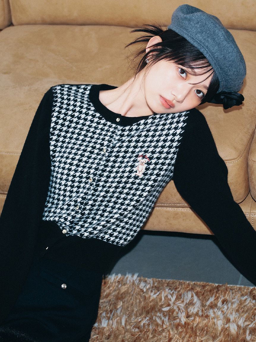 Lily Bearコンパクトニットカーディガン LILY BROWN（リリーブラウン）の「【WEB限定カラー】Lily Bear