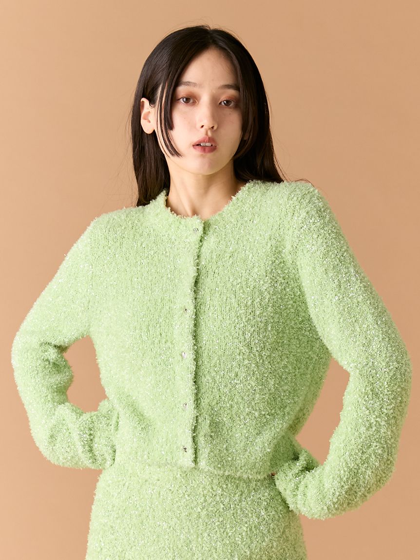 ラメニットカーディガン(Hearts2Hearts着用)(カーディガン)｜トップス