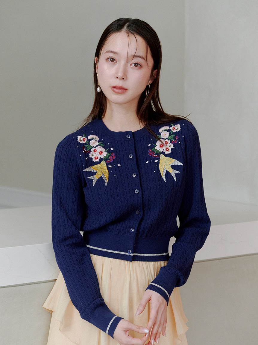 LILY BROWN×KEITA MARUYAMA】エンブロイダリーカーディガン