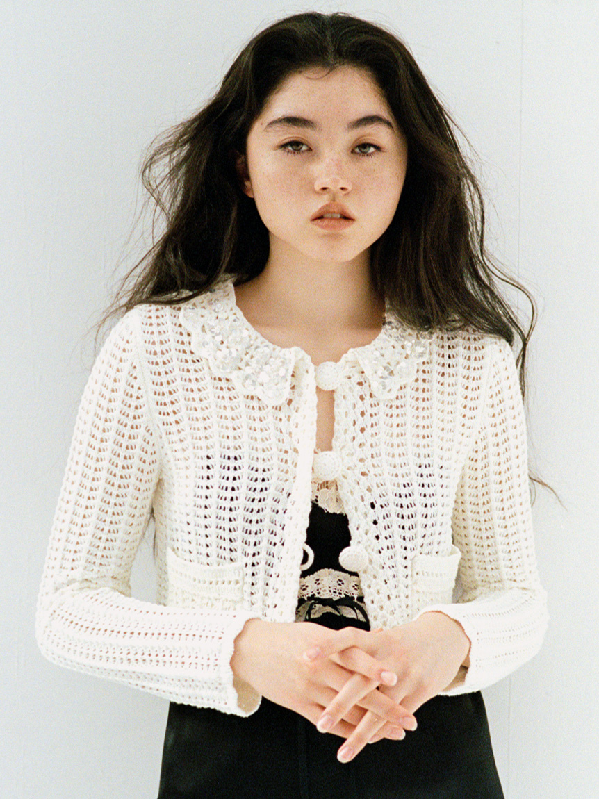 極美品✨️BURBERRY ラビット 毛皮 モヘアリボン カーディガン 38 白 極美品✨️BURBERRY ラビット 毛皮 モヘアリボン カーディガン 38 白