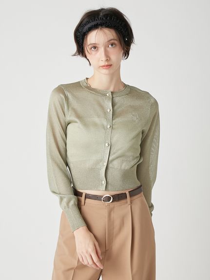 リリーブラウン　ニット カーディガン LILY BROWN（リリーブラウン） カーディガン カラートリムニット