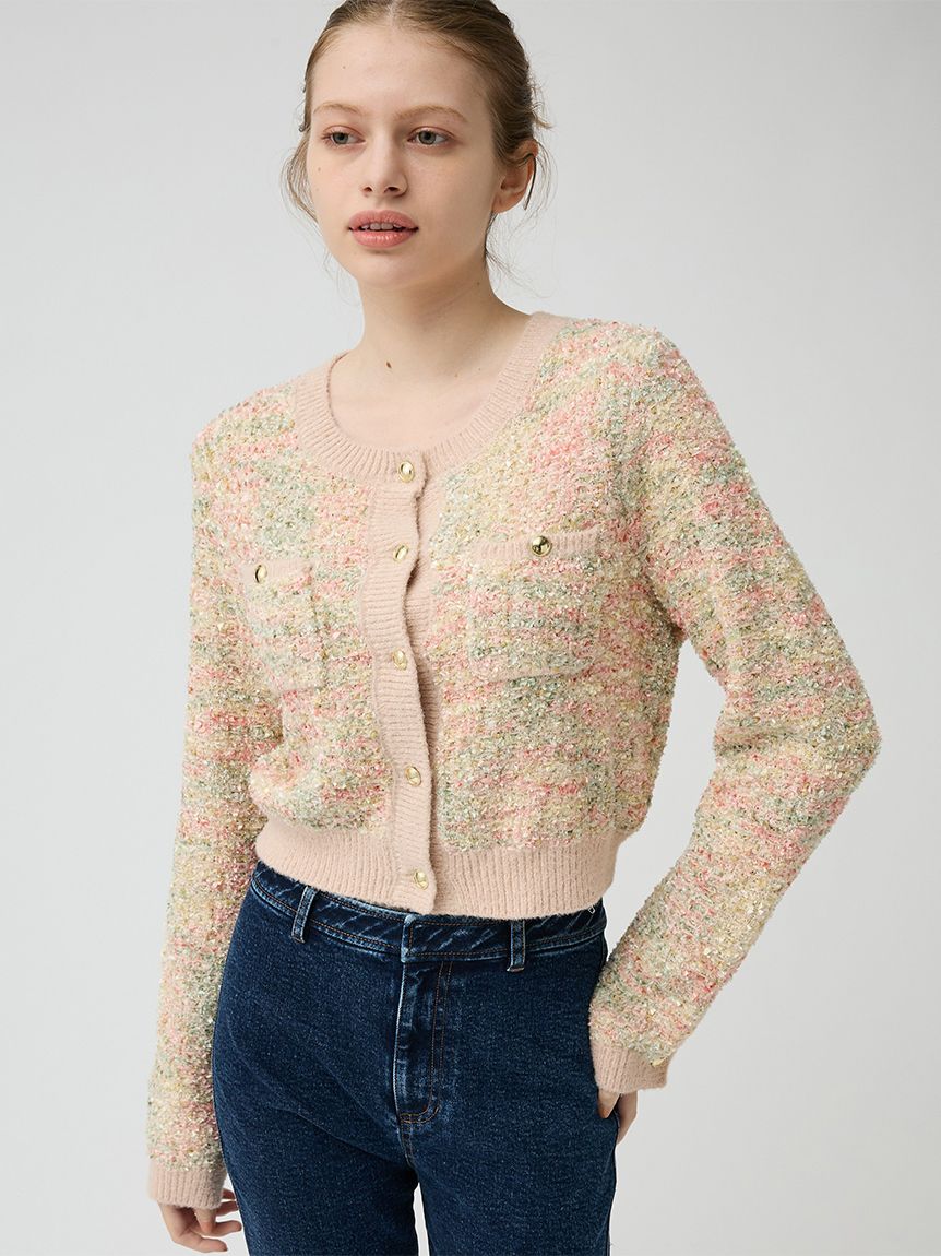 ツイードニットカーディガン(カーディガン・ボレロ)｜TOPS｜LILY BROWN