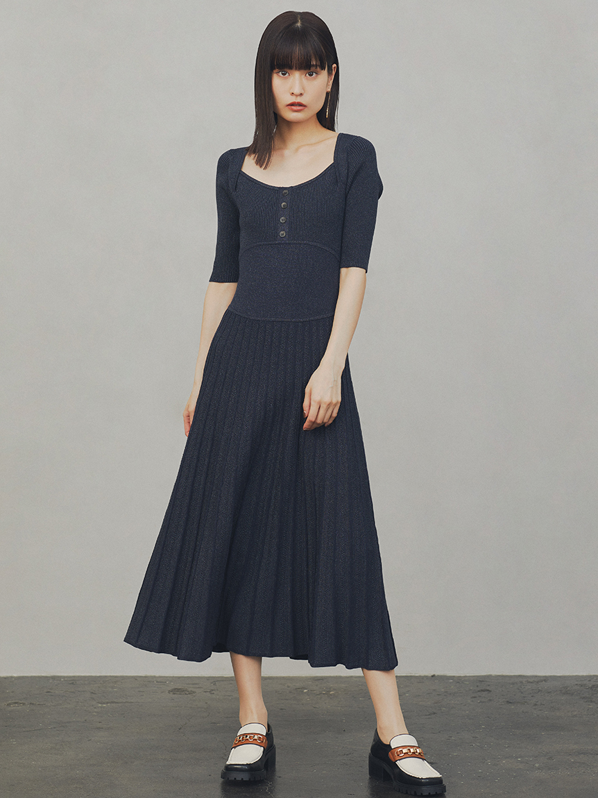 ラメニットワンピース ニットワンピース ワンピース Lily Brown リリーブラウン の通販サイト 公式