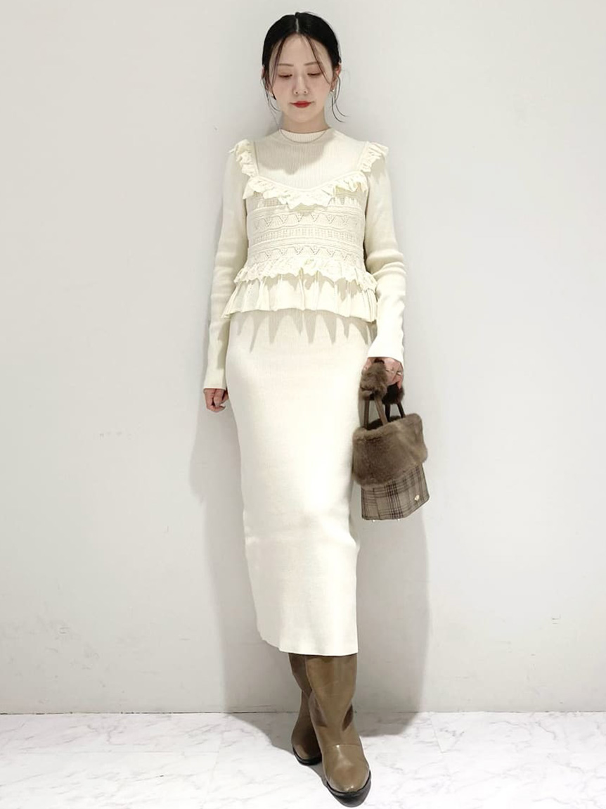 ビスチェセットニットワンピース(ニットワンピース)｜ワンピース