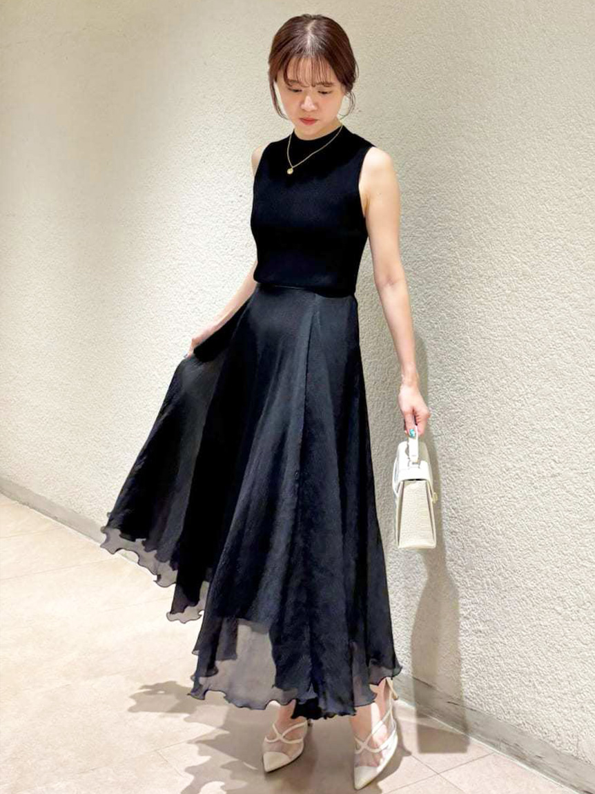 LILY BROWN フラワープリント ノースリーブ ロングワンピース サイズ1 LILY BROWN フラワープリント ノースリーブ ロングワンピース