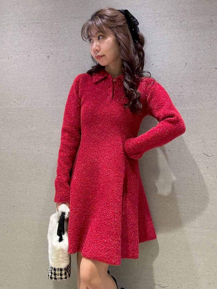 【新品】ラメニットワンピース ラメニットワンピース(ニットワンピース)｜ワンピース｜LILY BROWN