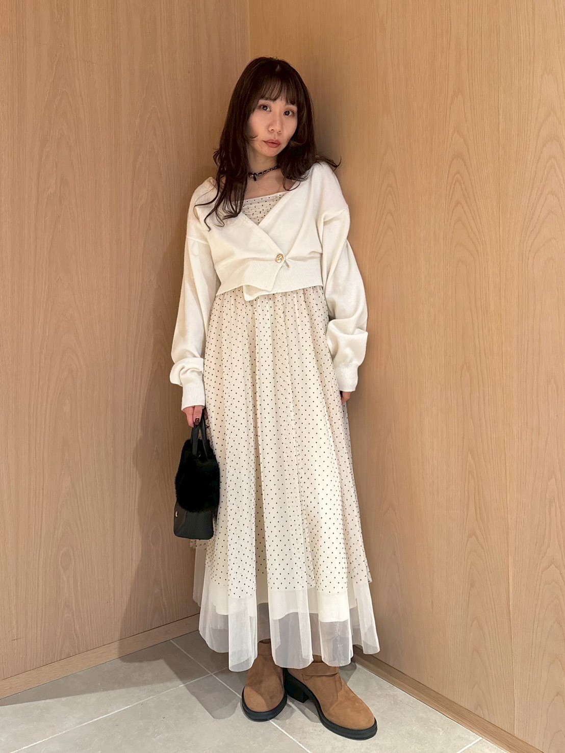 リリーブラウンチュールパールワンピース LILY BROWN（リリーブラウン）の「[L.B CANDY STOCK]チュール