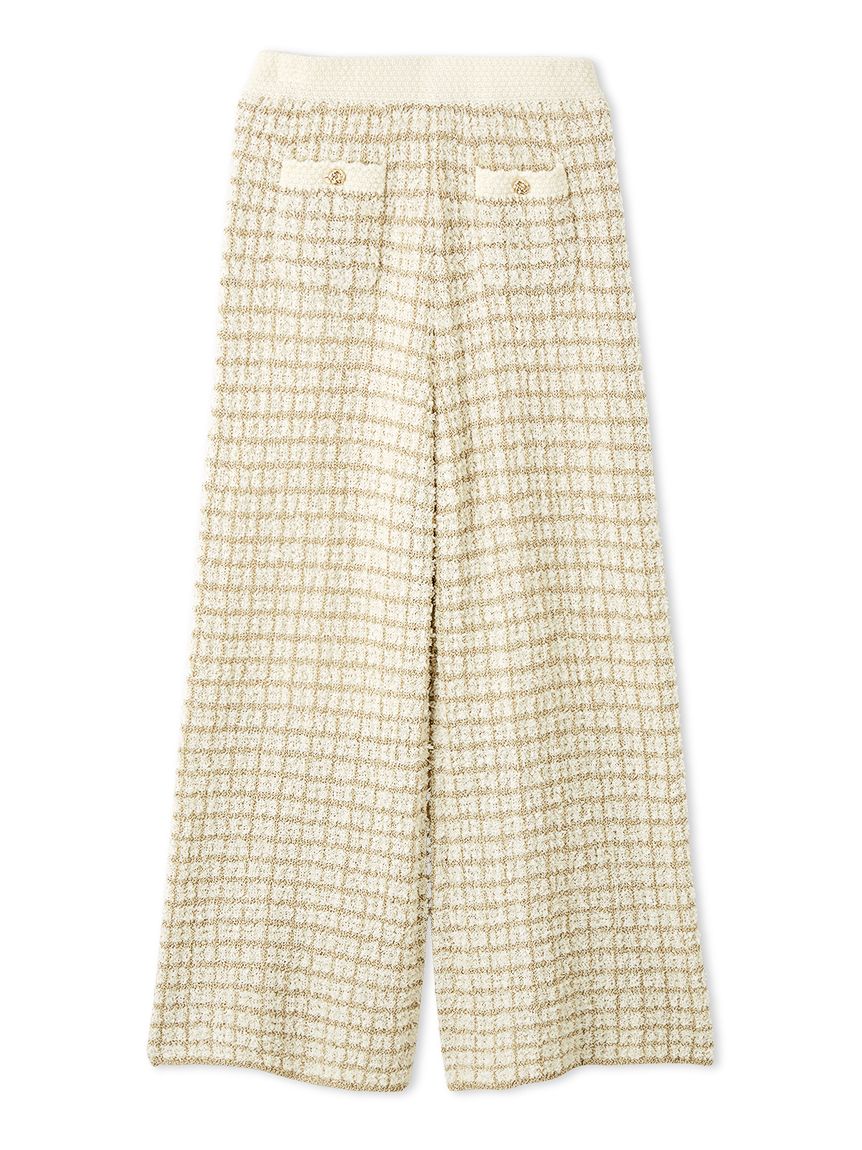 ツイードニットワイドパンツ(セットアップアイテム)｜LILY BROWN