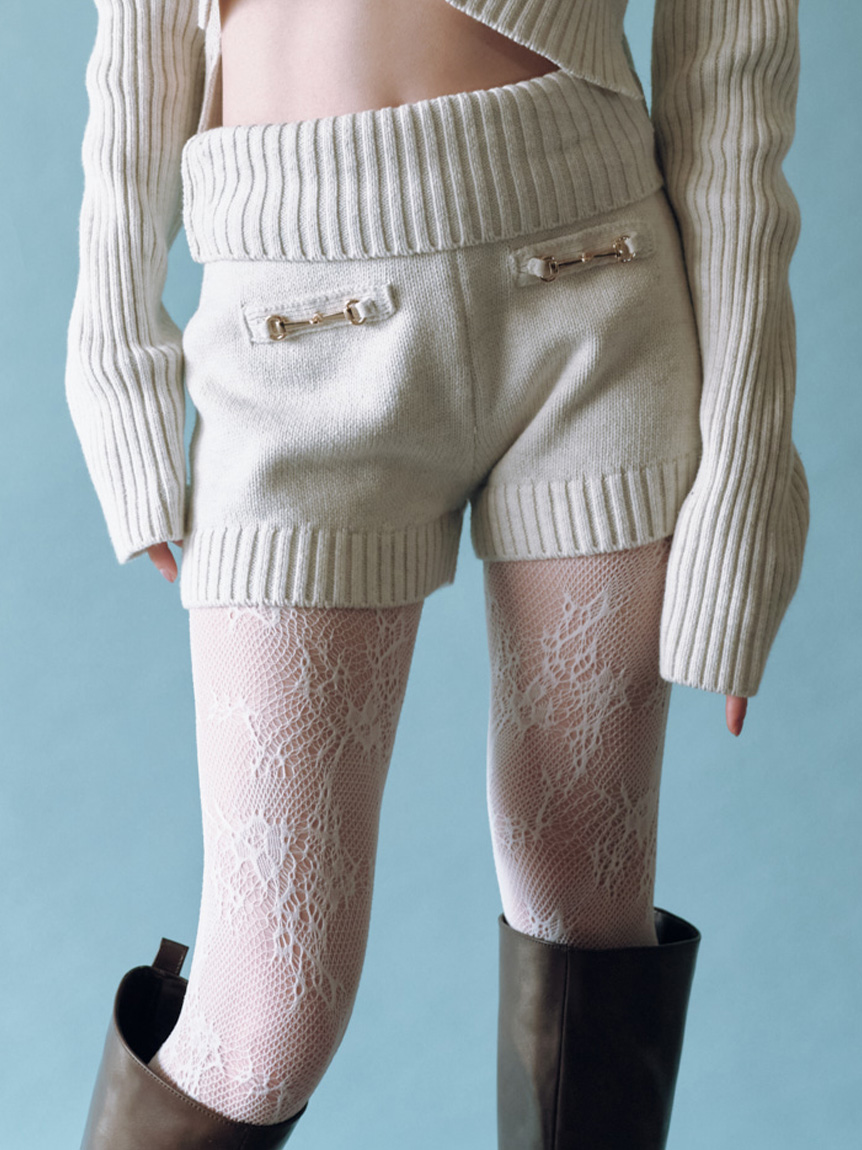 バルキーニットショートパンツ(ショート・ハーフパンツ)｜PANTS｜LILY