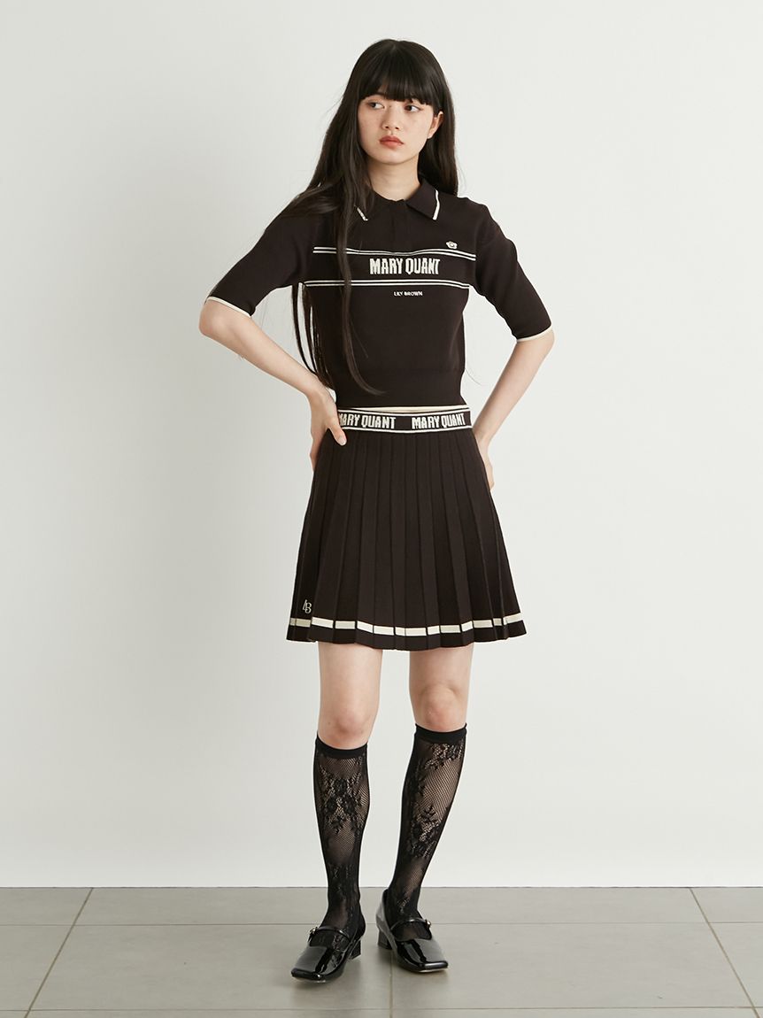 LILY BROWN×MARY QUANT】ニットプリーツスカート(ミニスカート ...レディース