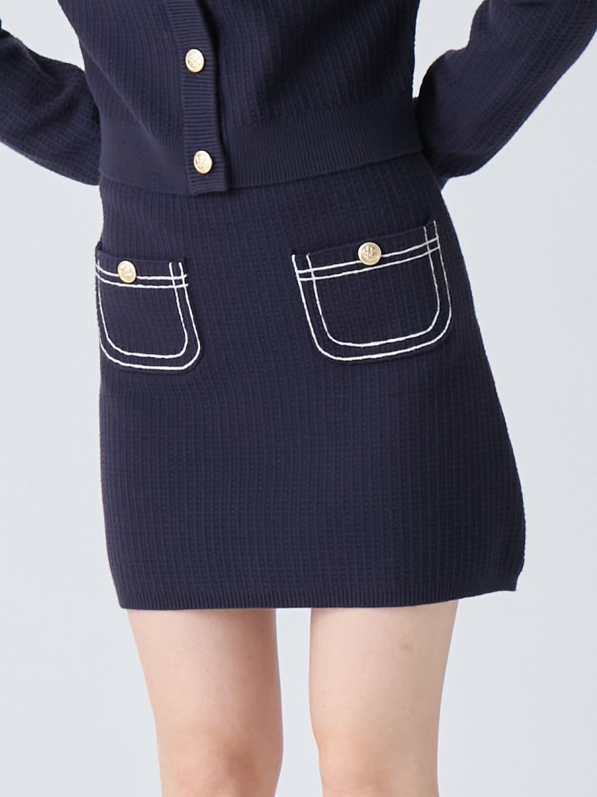 コットンニットミニスカート(セットアップアイテム)｜LILY BROWN