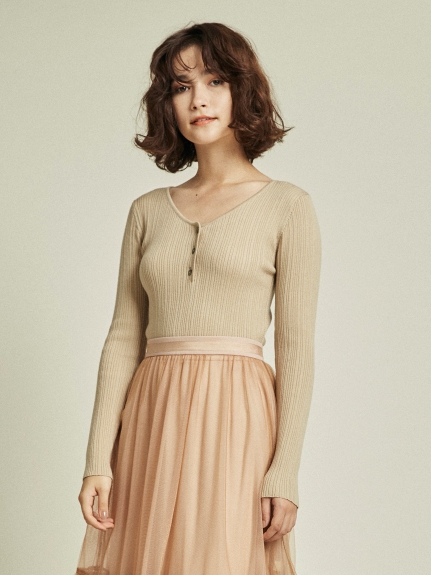 ２wayネックニットトップス