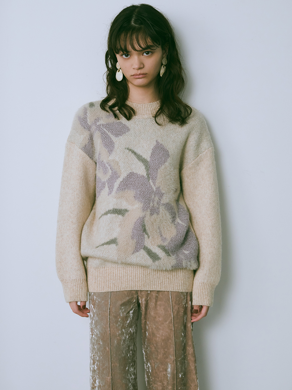 フラワーJQニットプルオーバー