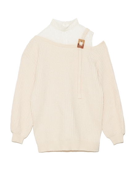 レース切替ワンショルニット