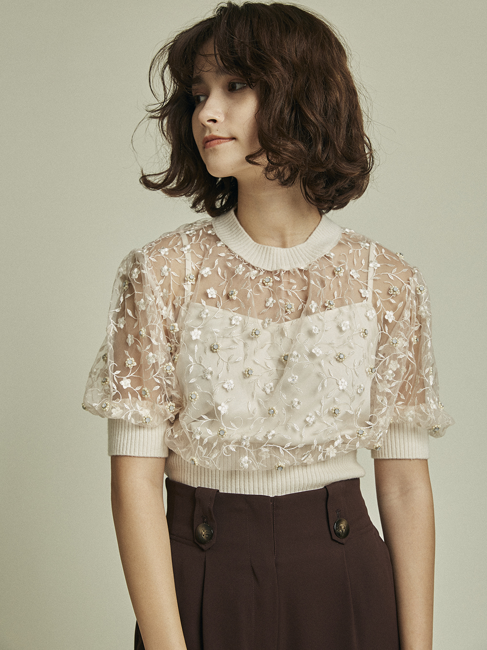 L B Candy Stock ビジューチュールニットトップス ニット トップス Lily Brown リリーブラウン の通贩サイト 公式 爱游戏平台 爱游戏电竞 爱游戏体育