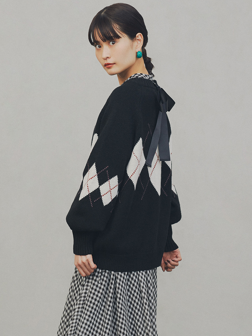 新作入荷 Lily Brown アーガイルニットプルオーバー トップス Www Thjodfelagid Is