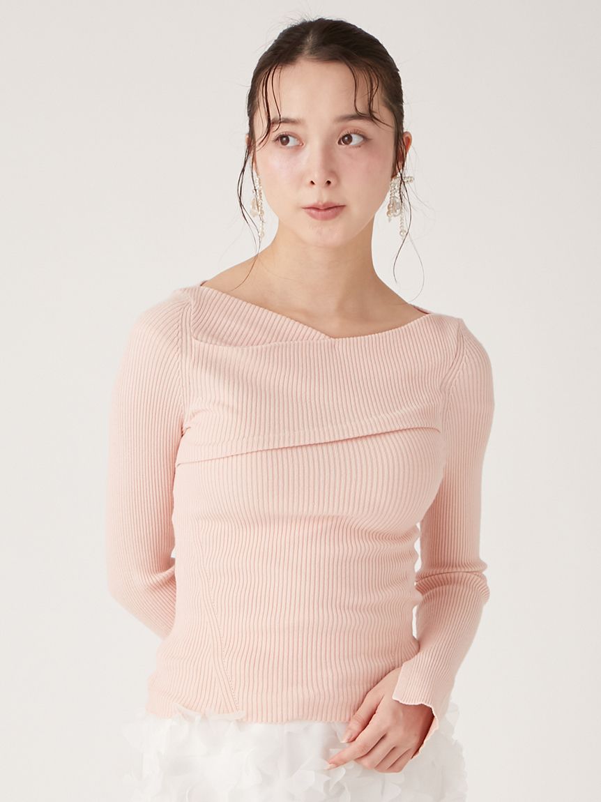 楽天市場】【SALE／40%OFF】2Wayリボンデコルテニット LILY BROWN リリーブラウン トップス ニット ホワイト  グレー【RBA_E】【送料無料】[Rakuten Fashion] : LILY BROWN／リリーブラウン