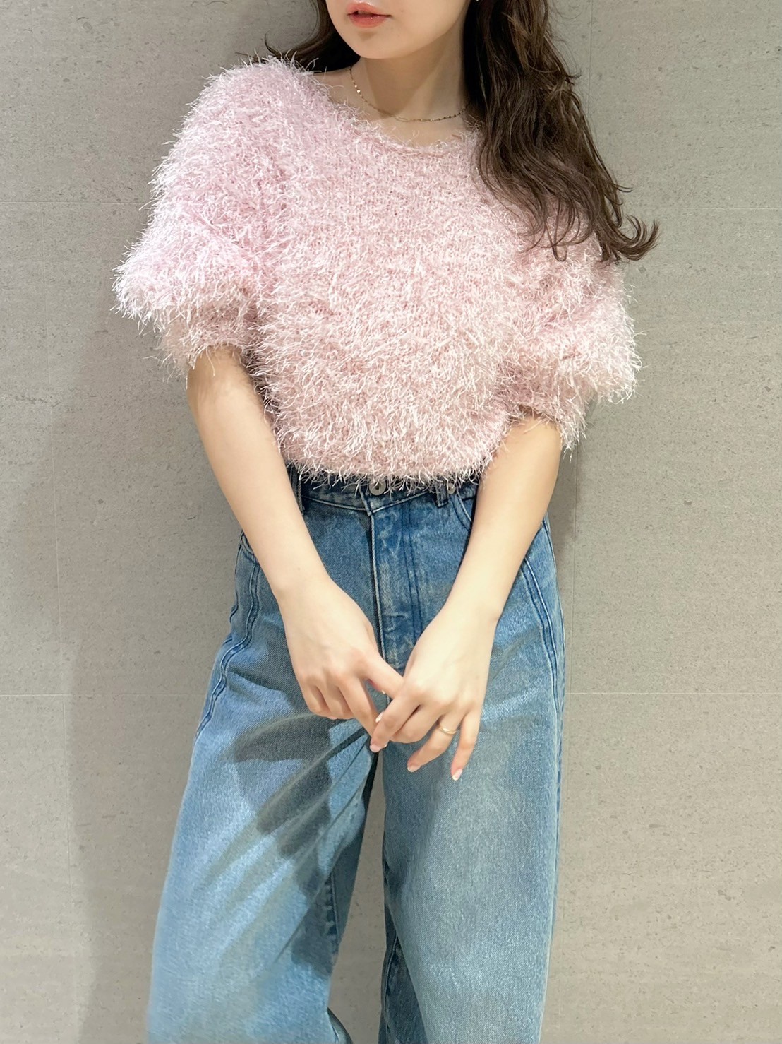 フリンジフェザーニットトップス♡LILY BROWN フリンジフェザーニットトップス(ニット)｜トップス｜LILY BROWN
