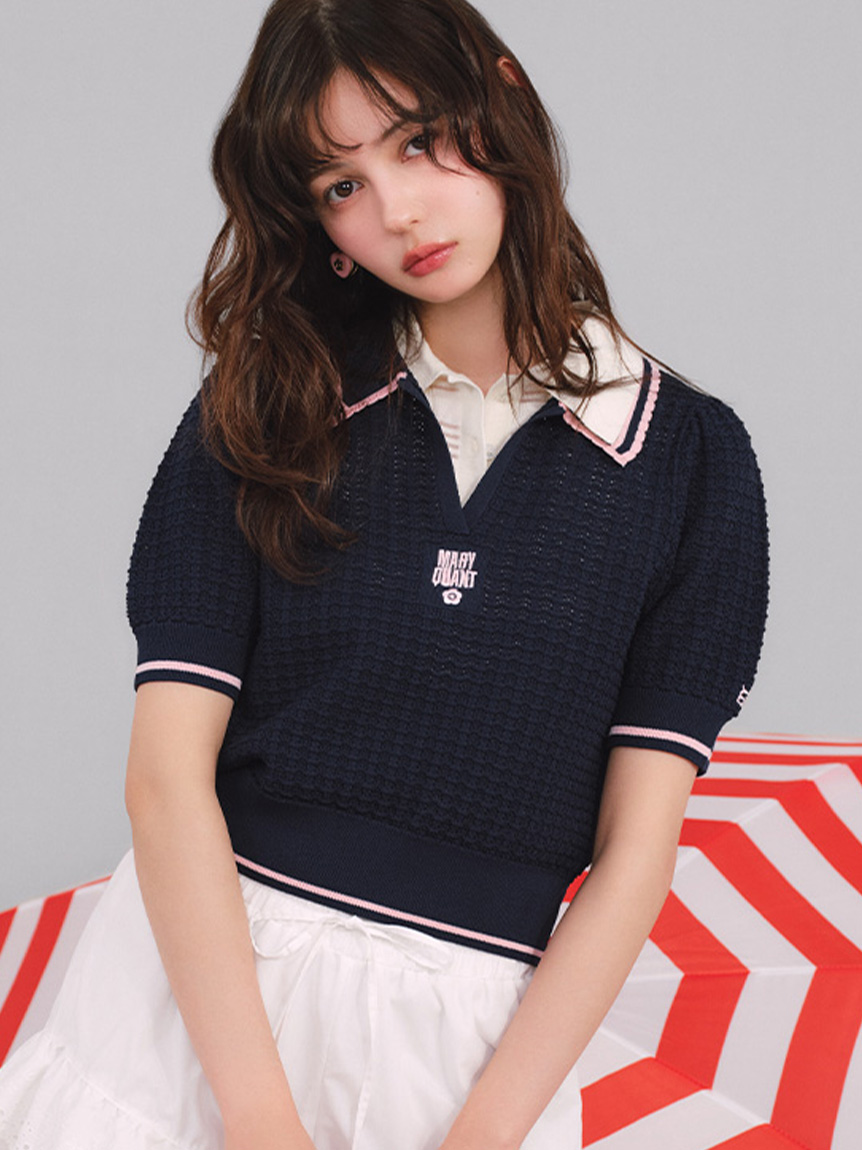 LILY BROWN×MARY QUANT】ポロニットプルオーバー(ニット
