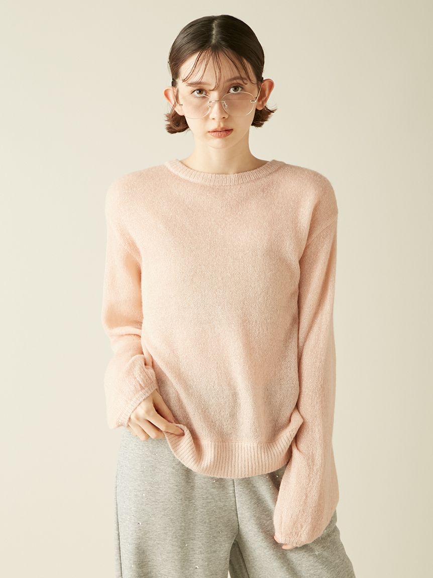 リルアー　もも 2wayシアーモヘアニットトップス(ニット)｜トップス｜LILY BROWN