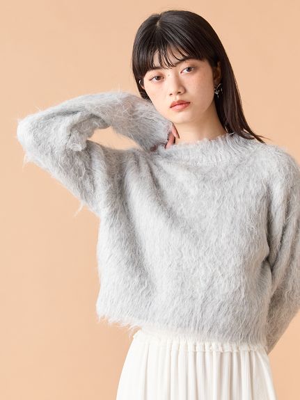 リリーブラウン　黒　ビジュースエット　新品未使用 LILY BROWN SALE50%OFF リリーブラウン トップス 24秋冬 [L.B