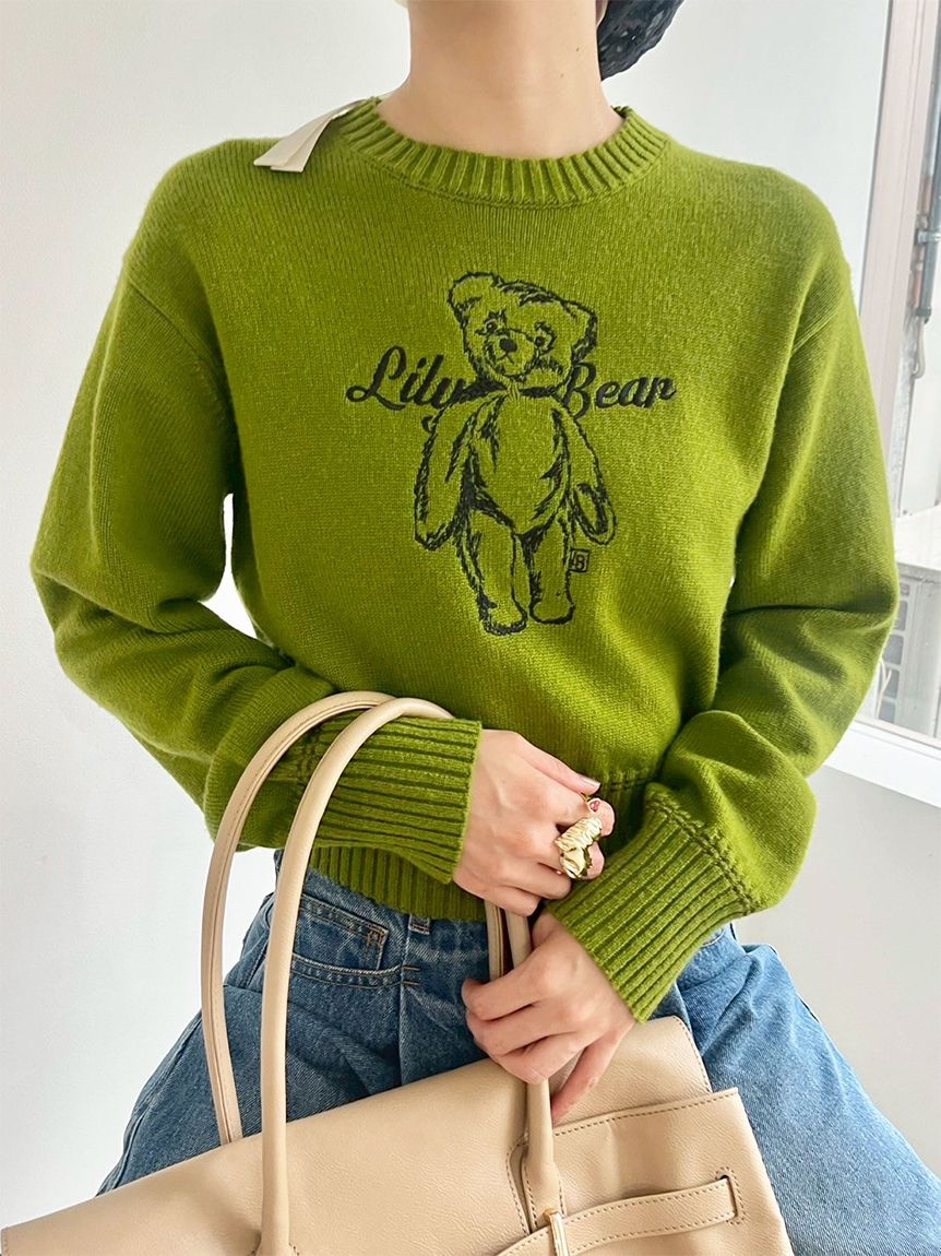 Lily Bearエンブロイダリーニットトップス(ニット)｜トップス