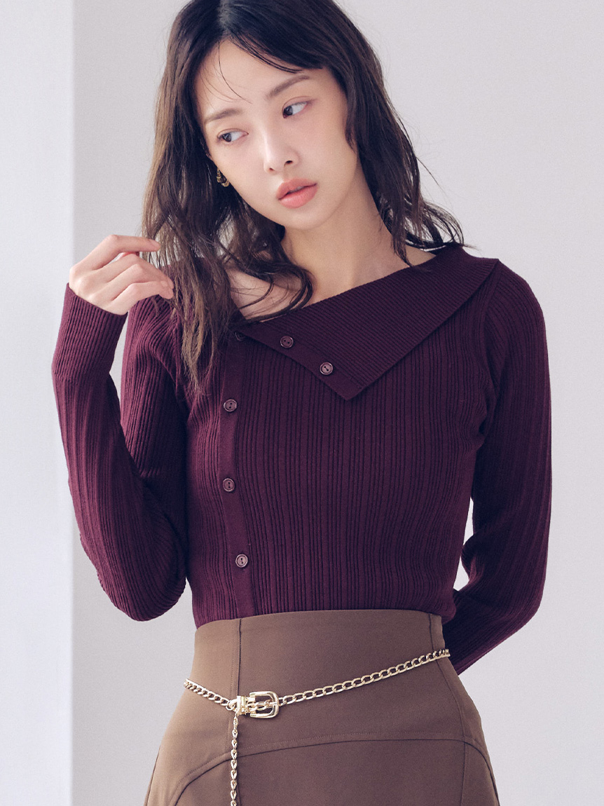 アシンメトリーニットトップス(ニット)｜トップス｜LILY BROWN（リリー