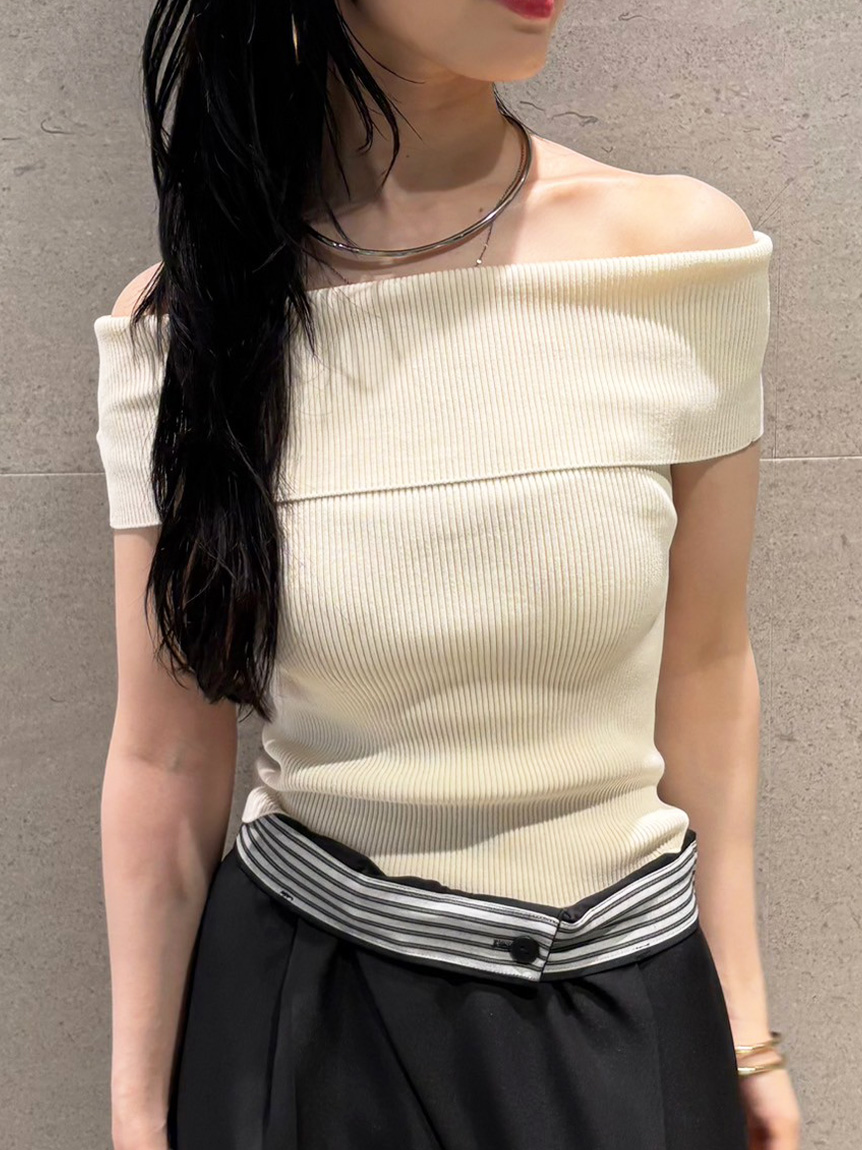 lily brown ロゴ付きラメトップス ラメジャガードロゴニットトップス(ニット)｜トップス｜LILY