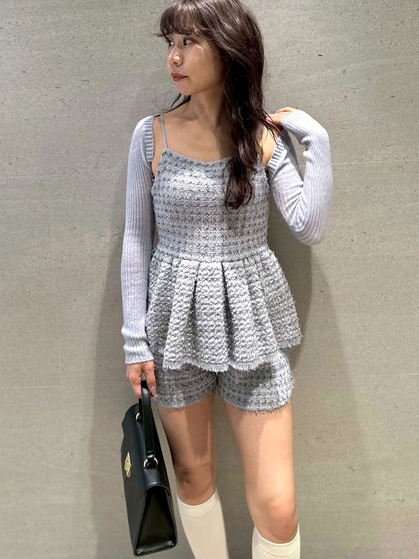lily brown ボレロセットペプラムニット ボレロセットツイードペプラムニット(ニット)｜トップス｜LILY