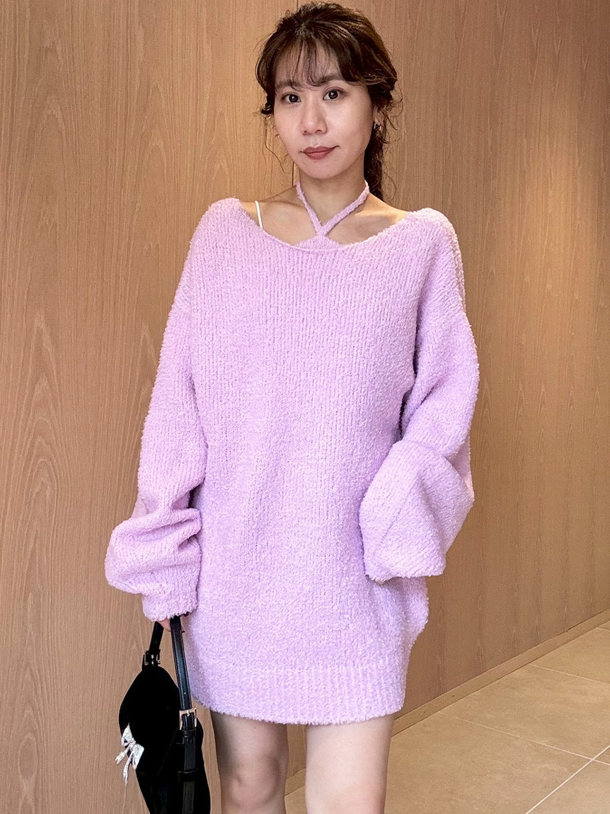 カーリーモヘアビスチェセットチュニック(ニット)｜トップス｜LILY