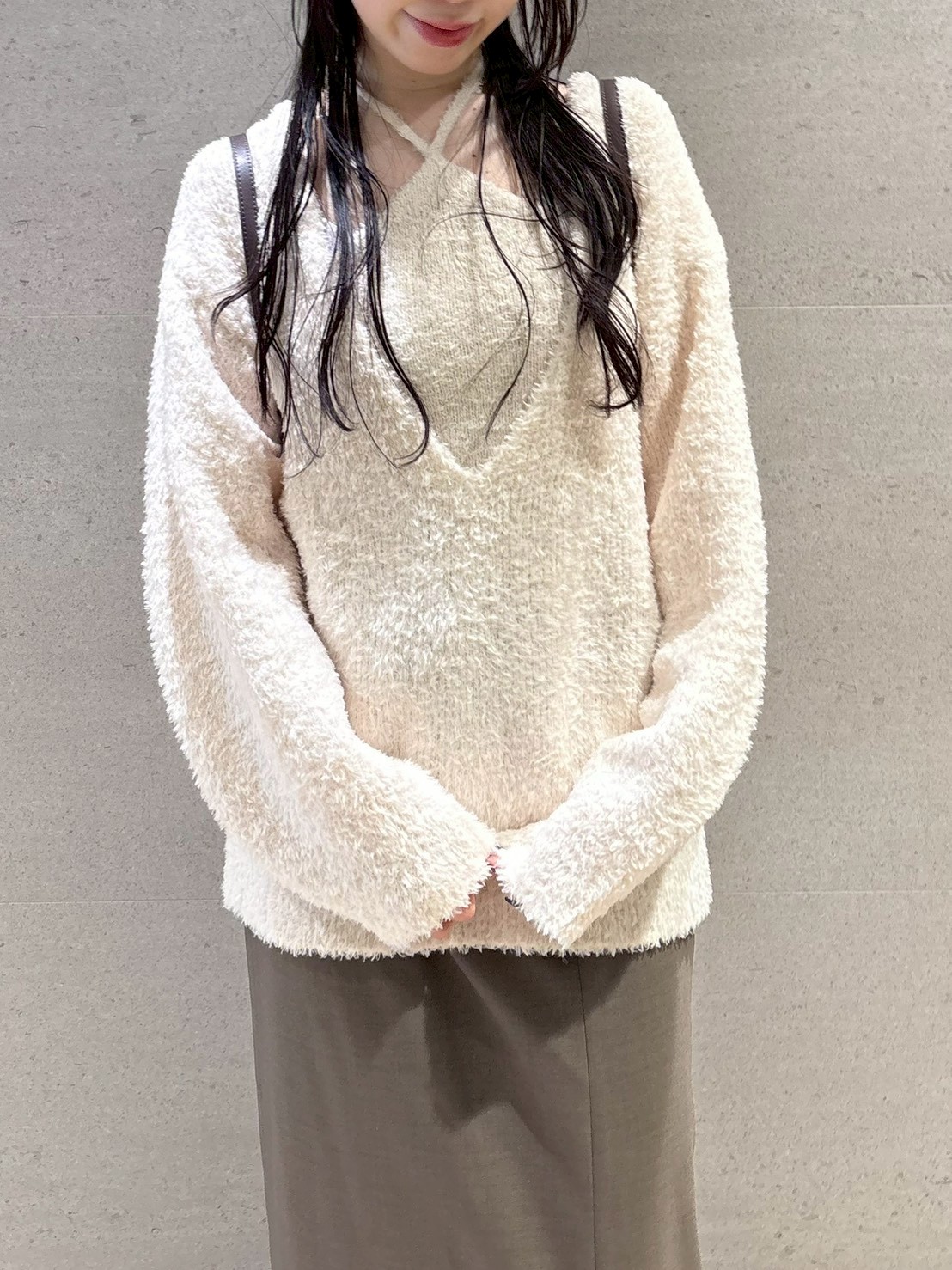 カーリーモヘアビスチェセットチュニック(ニット)｜トップス｜LILY