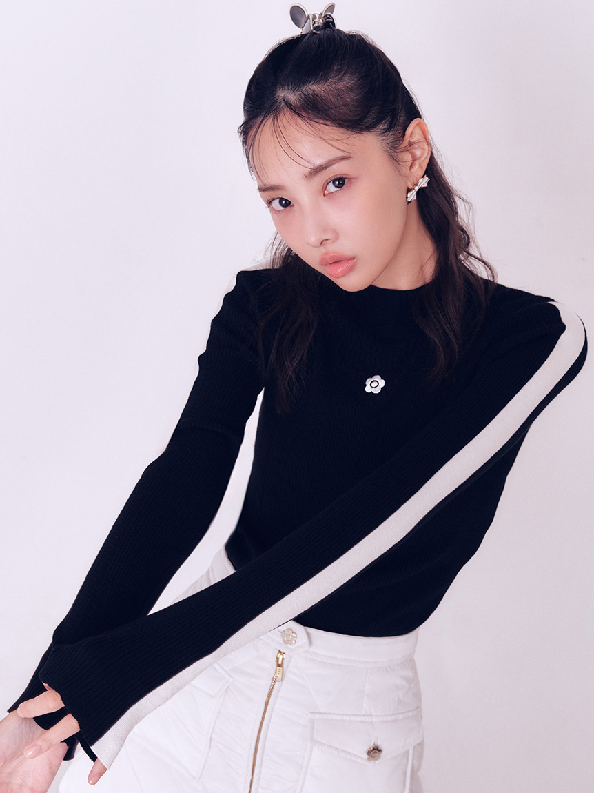 トップス Lily リリーブラウン LILY BROWN ノルディックジップニットトップス （BLK