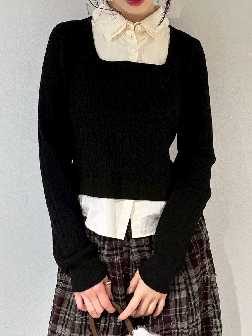 kolor 21aw レイヤードニット　カラー kolor 21aw レイヤードニット カラー kolor（ニット/セーター）の