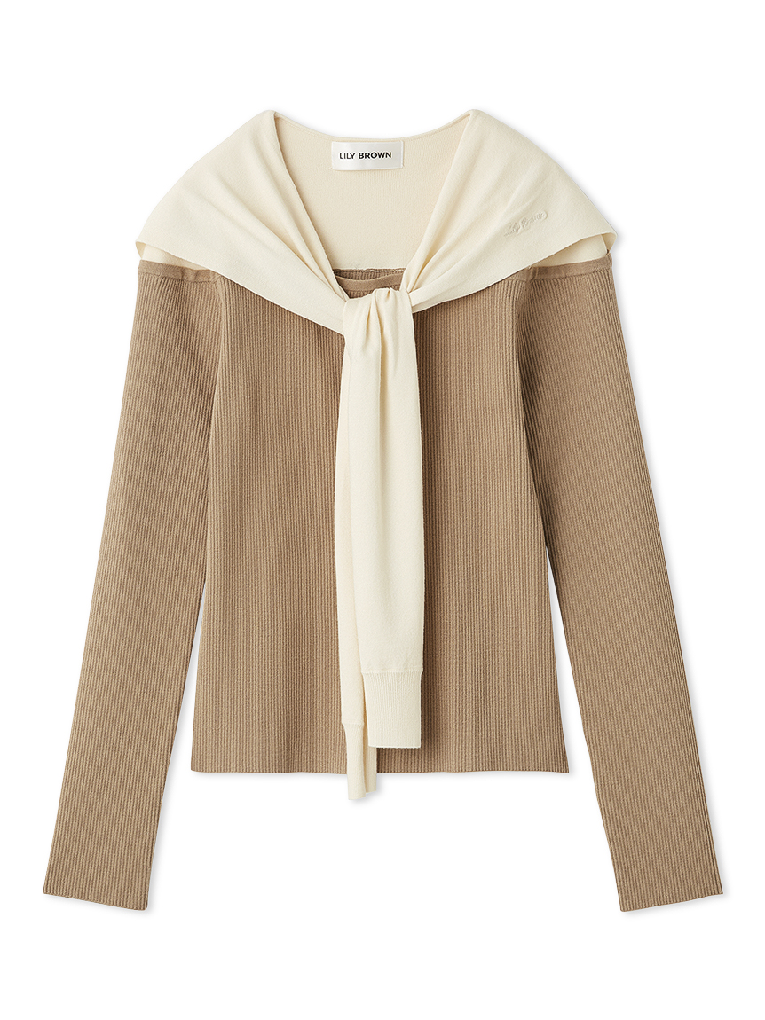 セーラーカーデレイヤードニット(ニット)｜トップス｜LILY BROWN