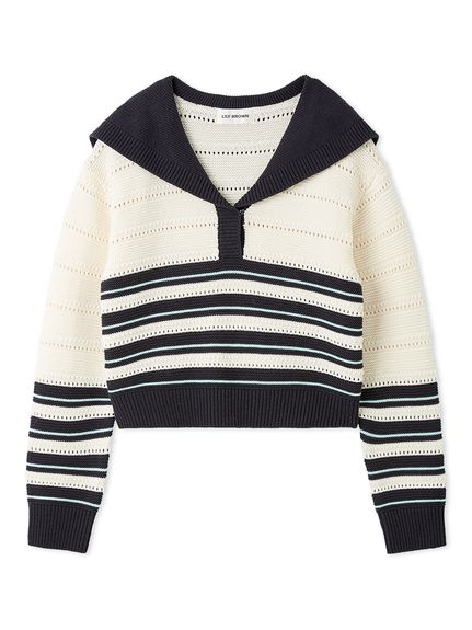 セーラーカラーニットトップス(ニット)｜トップス｜LILY BROWN（リリー