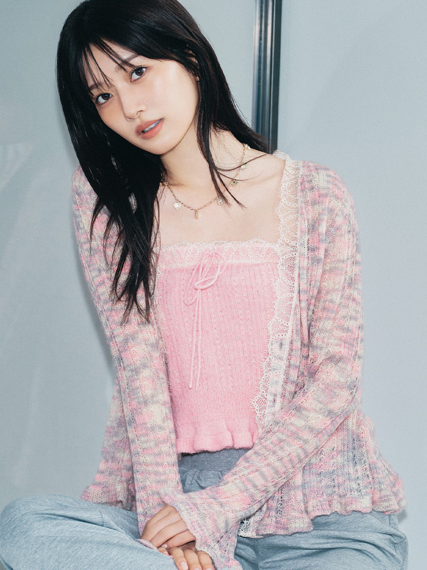 レーストリムニットアンサンブル(ニット)｜トップス｜LILY BROWN