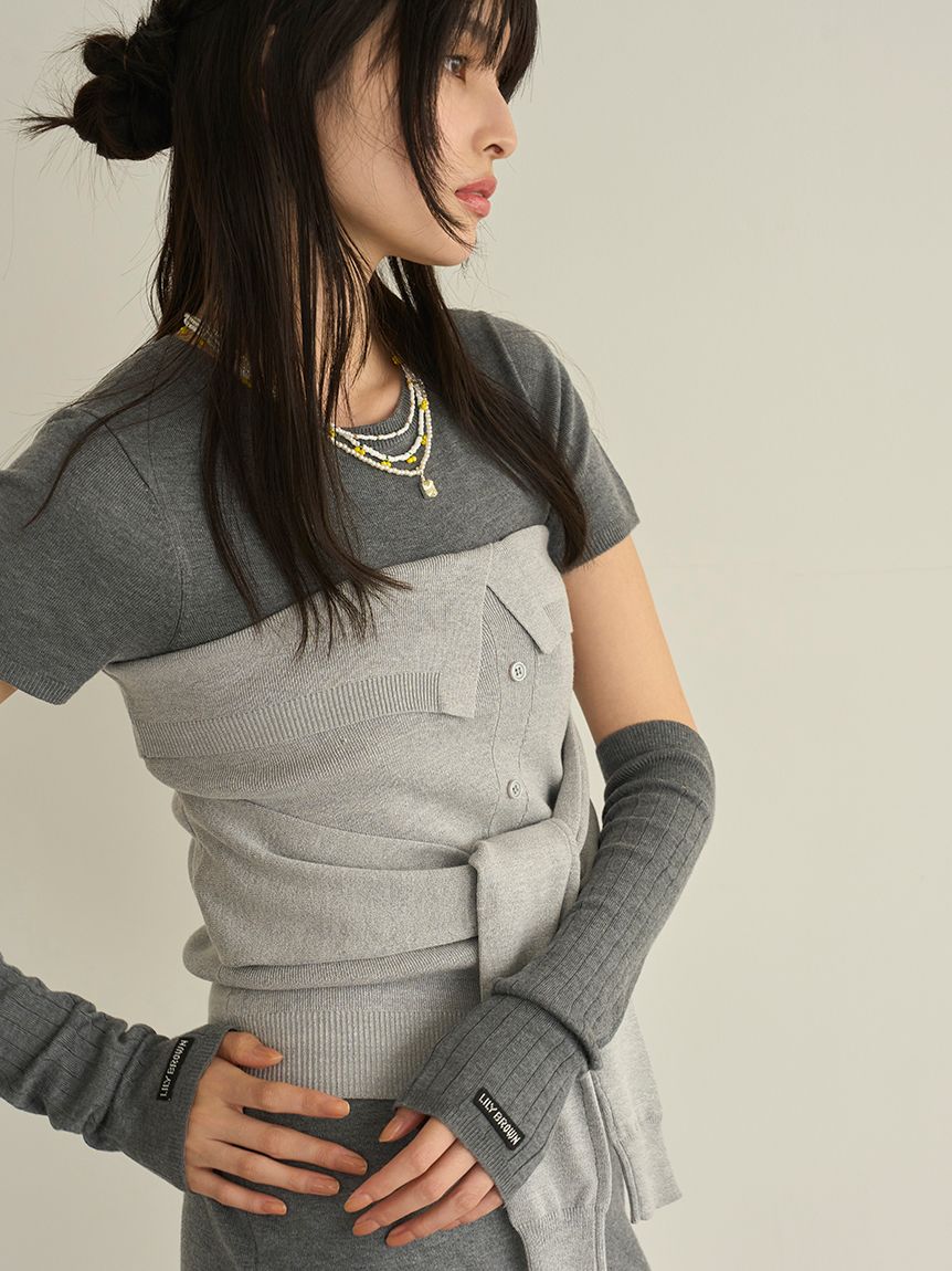 レイヤードニットベアトップ(セットアップアイテム)｜LILY BROWN