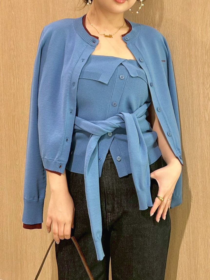 レイヤードニットベアトップ(セットアップアイテム)｜LILY BROWN