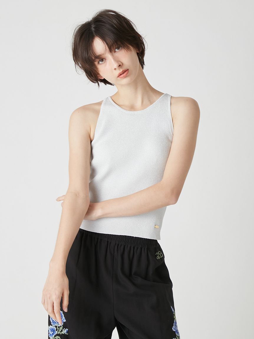 CALNAMUR カップインリボンタンクトップ CUP IN RIBBON TANK TOP/カップインリボンタンクトップ[品番