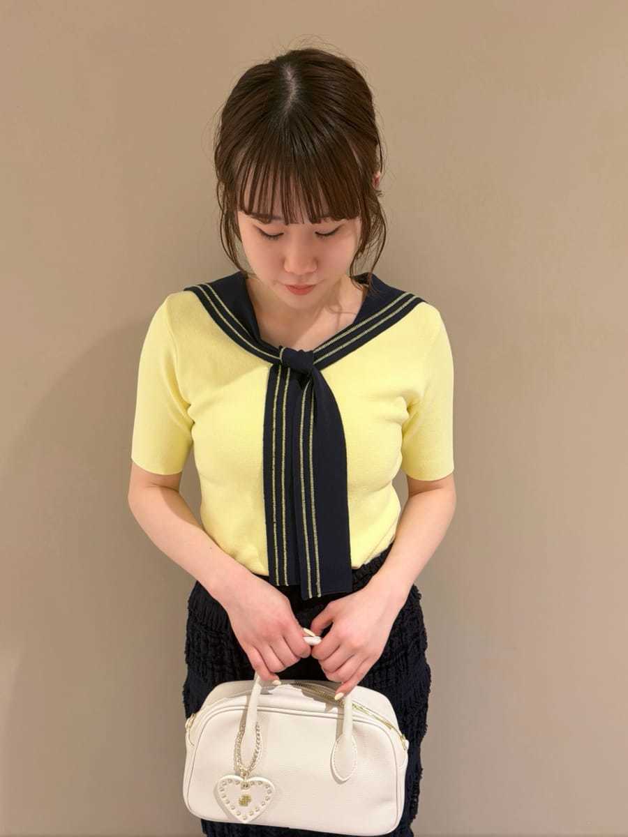 LILY BROWN サテンカラーニットトップス LILY BROWN（リリーブラウン） (10%OFF&PT5倍) セーラーカラーニット