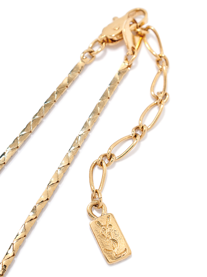 YSL イヴサンローラン 三角 トライアングル ストーン ネックレス