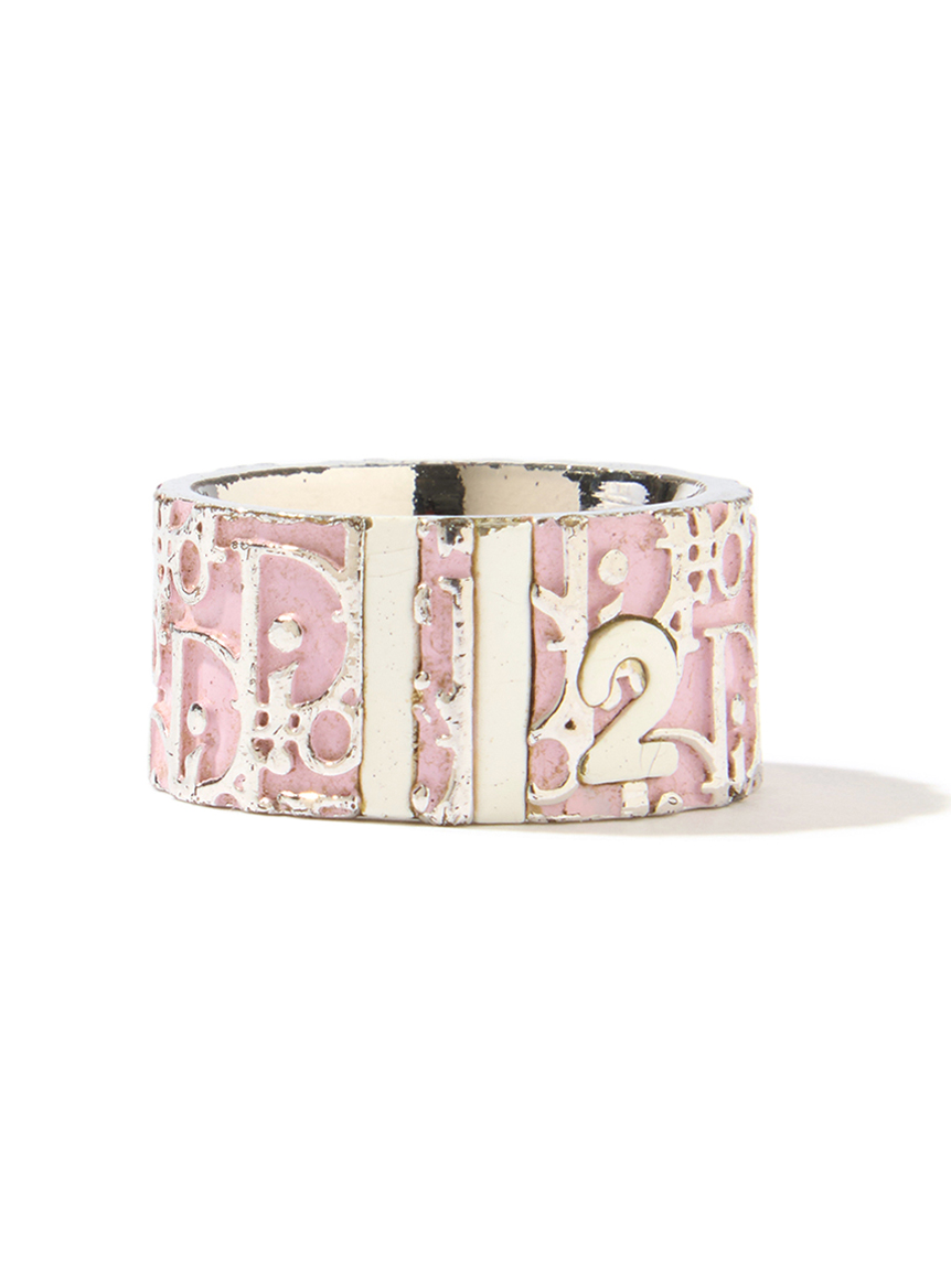 極美品 Christian Dior トロッターロゴリング 美品 Christian Dior クリスチャンディオール トロッターデザイン