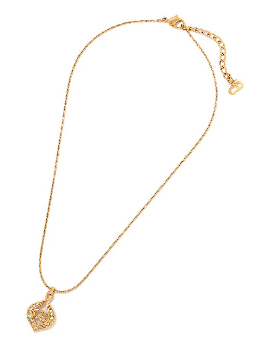リリーブラウン ディオール ヴィンテージネックレス Christian Dior ロゴネックレス(ヴィンテージアクセサリー