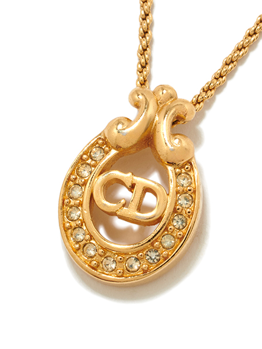 Christian Dior CD ロゴネックレス(ヴィンテージアクセサリー