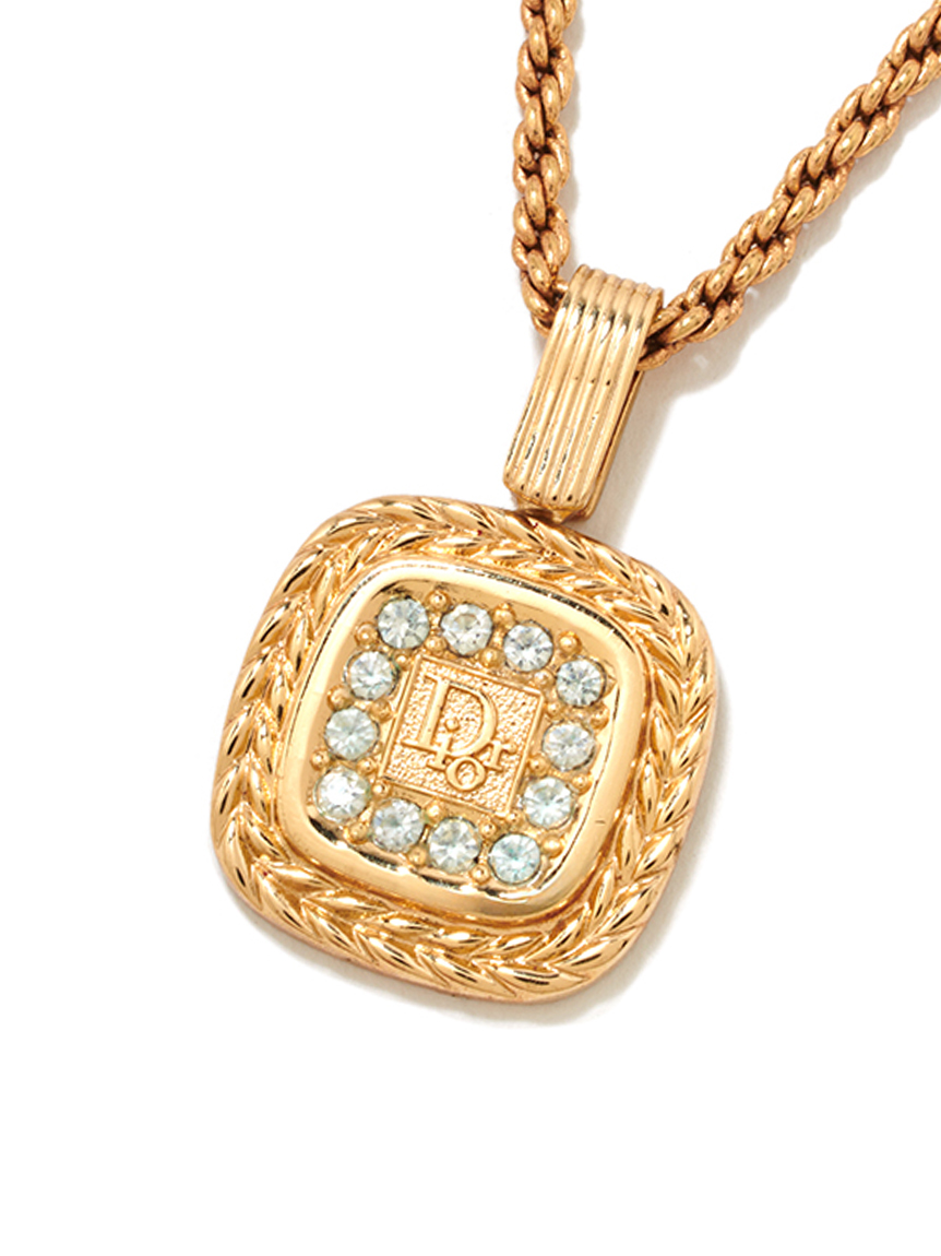 Christian Dior CD ロゴネックレス(ヴィンテージアクセサリー