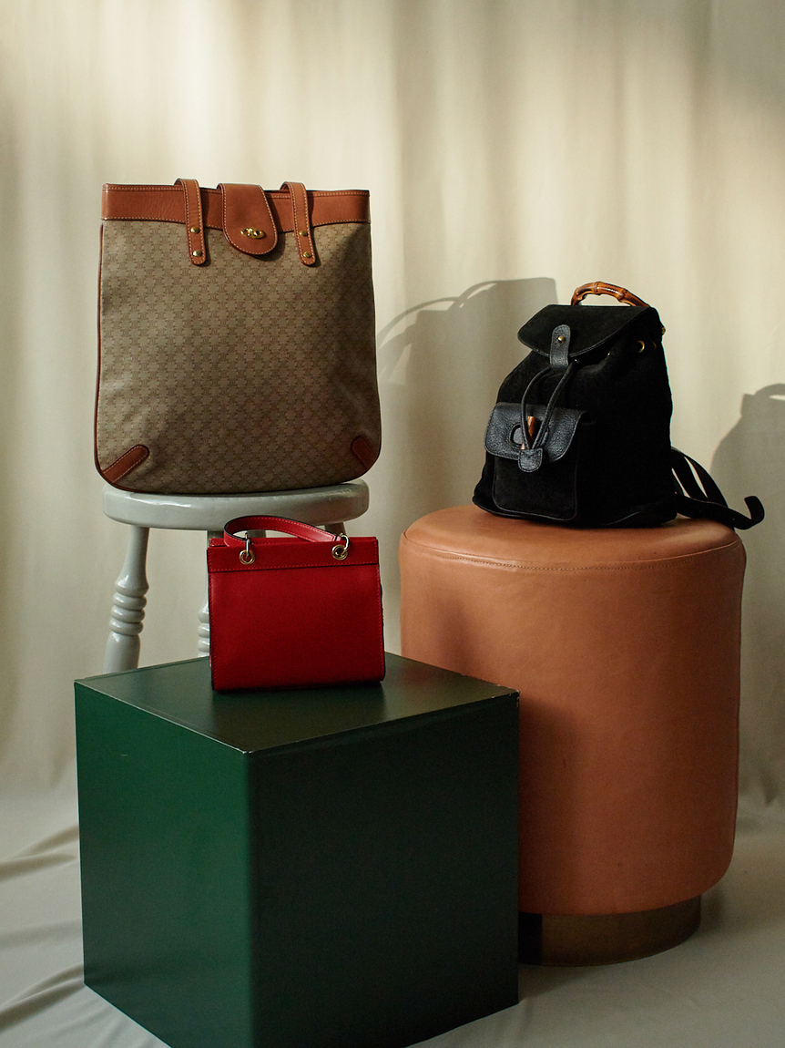m3024 CELINE セリーヌ マカダム ブラウン ショルダーバッグ｜バッグ