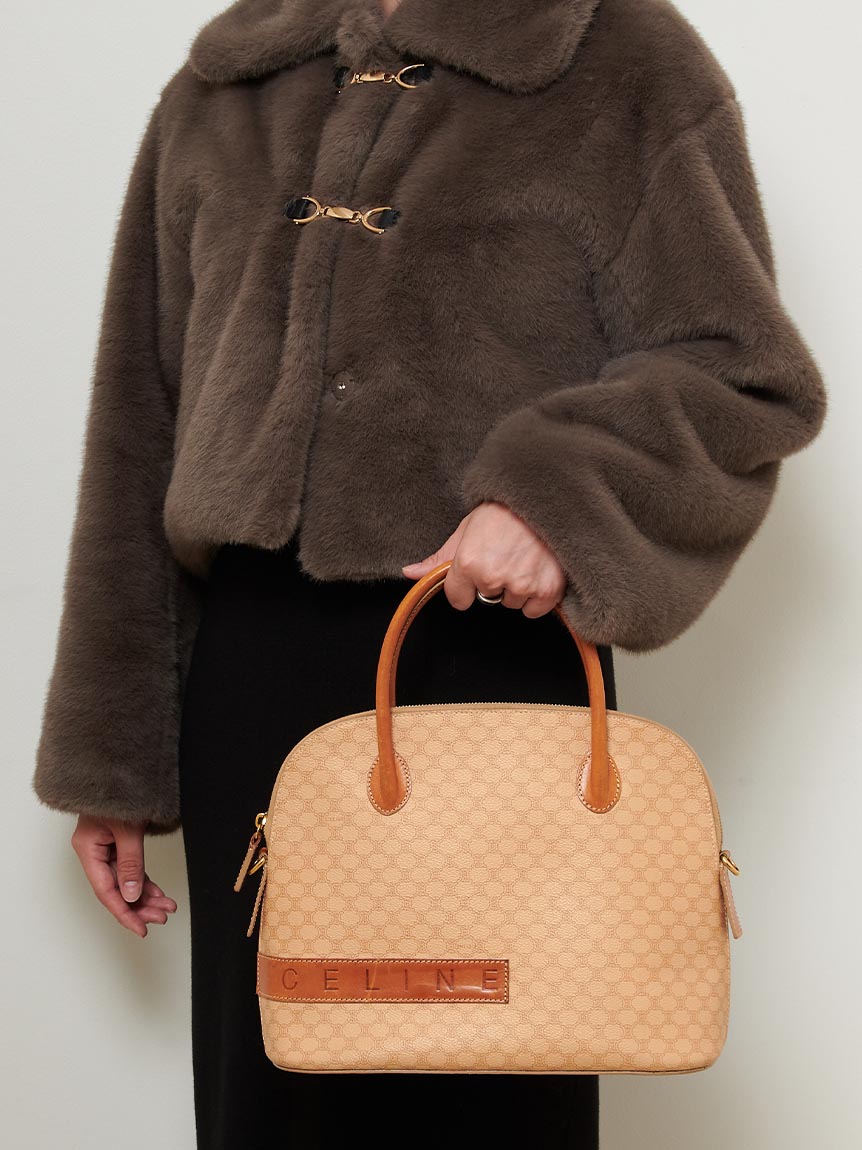 CELINE ブラウンモノグラムショルダーバッグ CELINE ブラウン モノグラム ショルダーバッグ