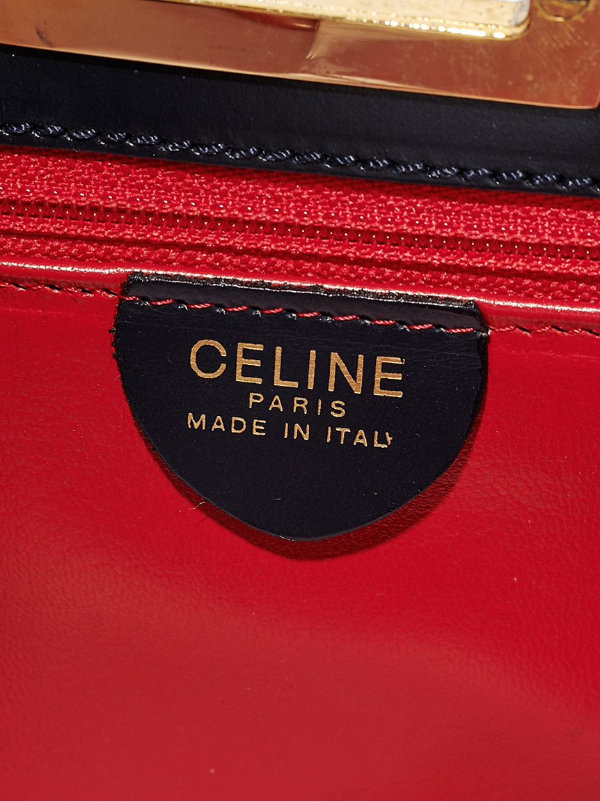 CELINE ロゴリングWフェイスハンドバッグ(ヴィンテージバッグ